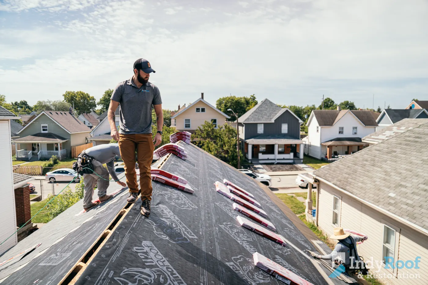 Commercial roof inspection documented in Sunman